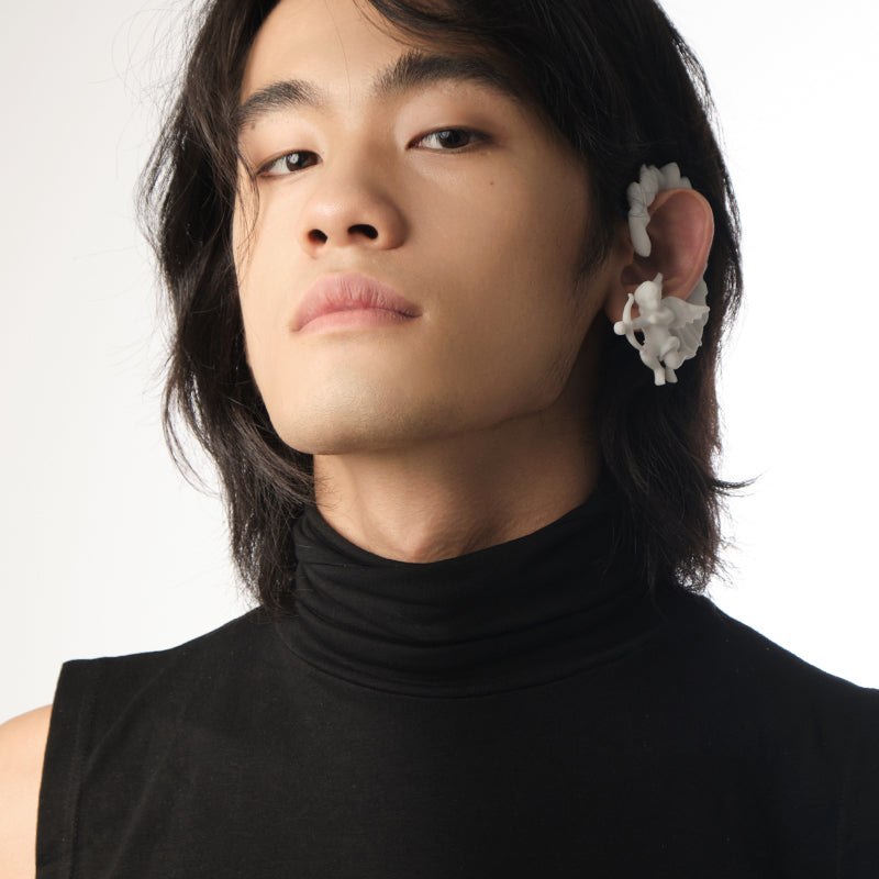 Cupid Archer Ear Cuff | Bold Fairy Wing Metal Earring for Women