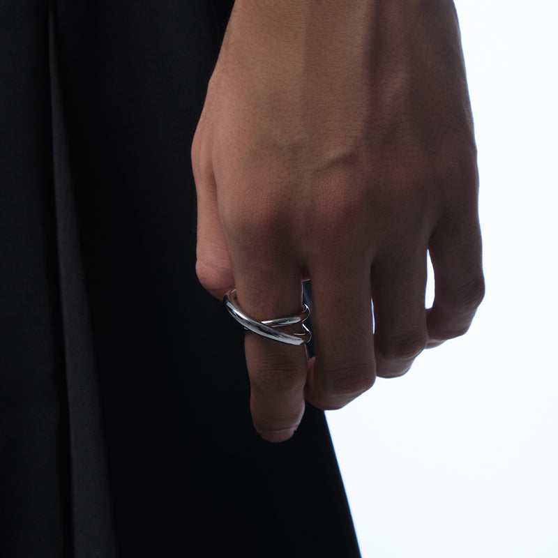 Infinity Ring Ear Cuff 2-in-1 | Minimalist Metal Band Convertible Jewelry