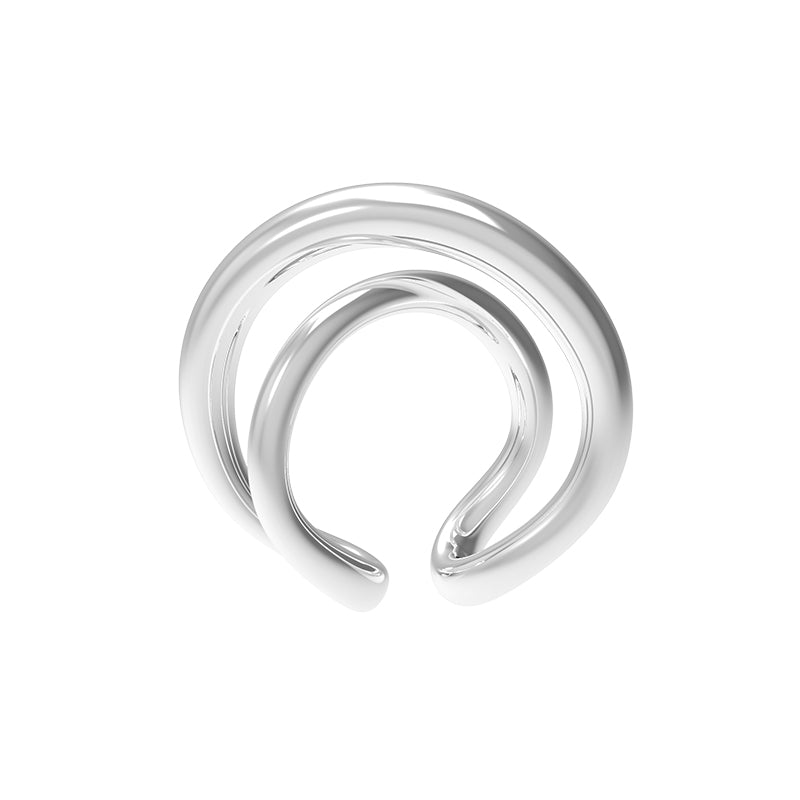 Infinity Ring Ear Cuff 2-in-1 | Minimalist Metal Band Convertible Jewelry
