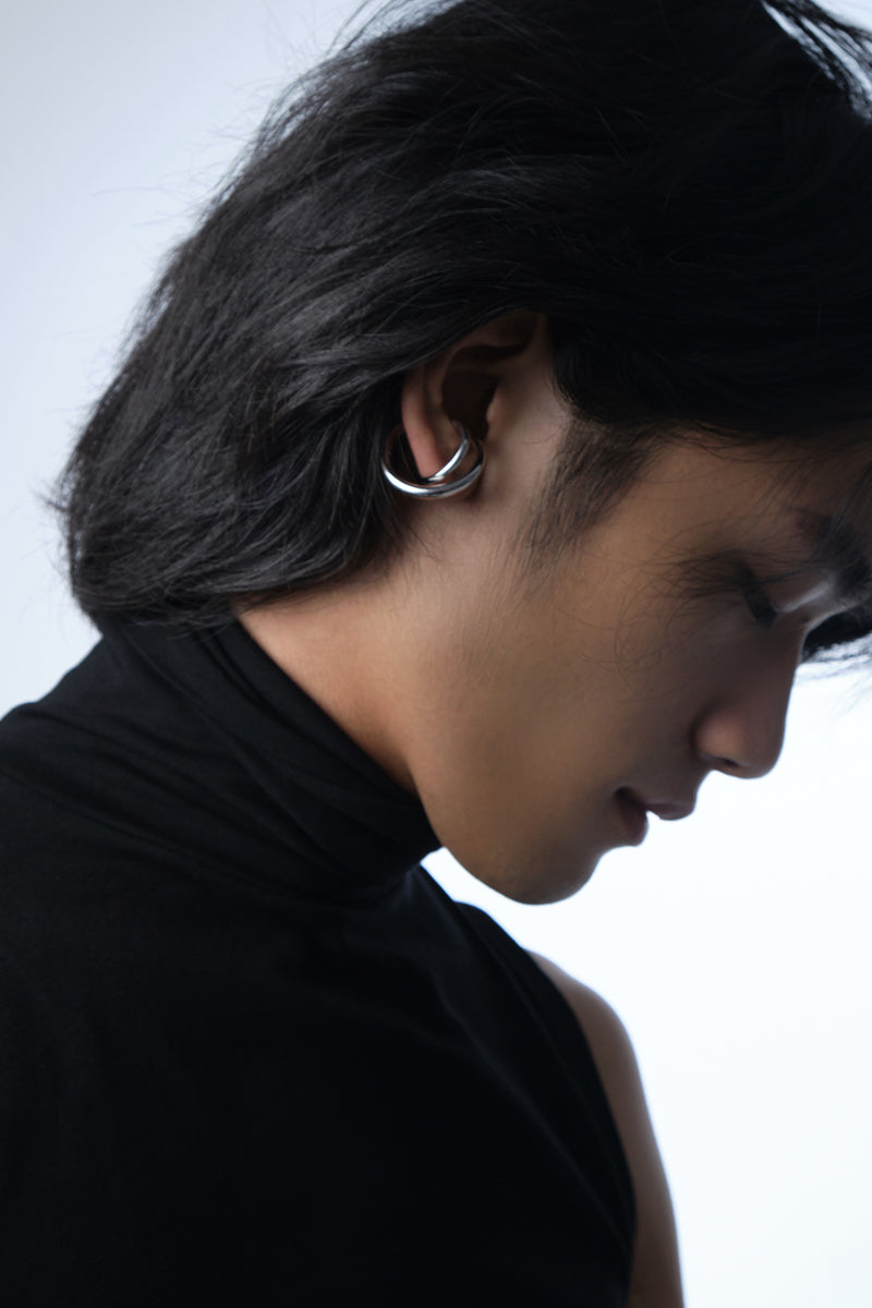 Infinity Ring Ear Cuff 2-in-1 | Minimalist Metal Band Convertible Jewelry