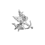 Cupid Arrow Earrings | Fairy Bow Metal Studs for Women, Eros Angel Wing Jewelry
