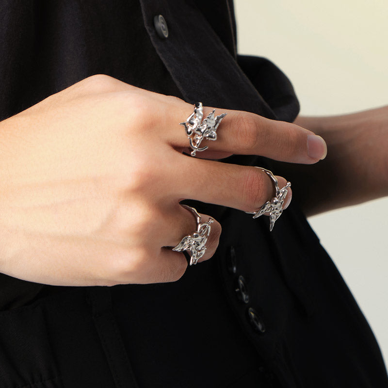 Angel Arrow Ring | Fairy Cupid Archer Metal Band for Women