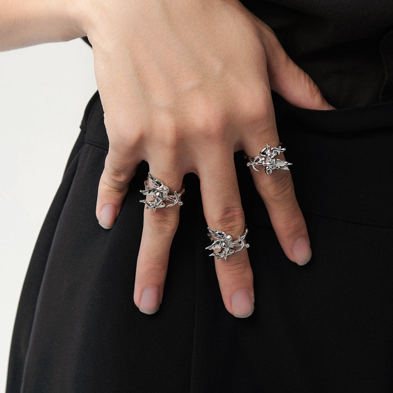 Angel Arrow Ring | Fairy Cupid Archer Metal Band for Women