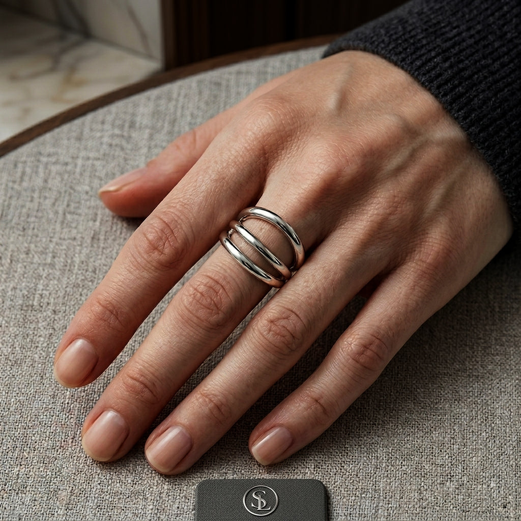 Infinity Ring Ear Cuff 2-in-1 | Minimalist Metal Band Convertible Jewelry