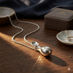 Aquarius Pitcher Necklace | Minimalist Water Jug Pendant in Plated Metal