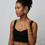 Cupid Archer Ear Cuff | Bold Fairy Wing Metal Earring for Women