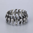 Dragon Bone Ridge Ring | Titanium Steel Retro Hip Hop Band for Unisex - VEX