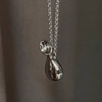 Aquarius Pitcher Necklace | Minimalist Water Jug Pendant in Plated Metal