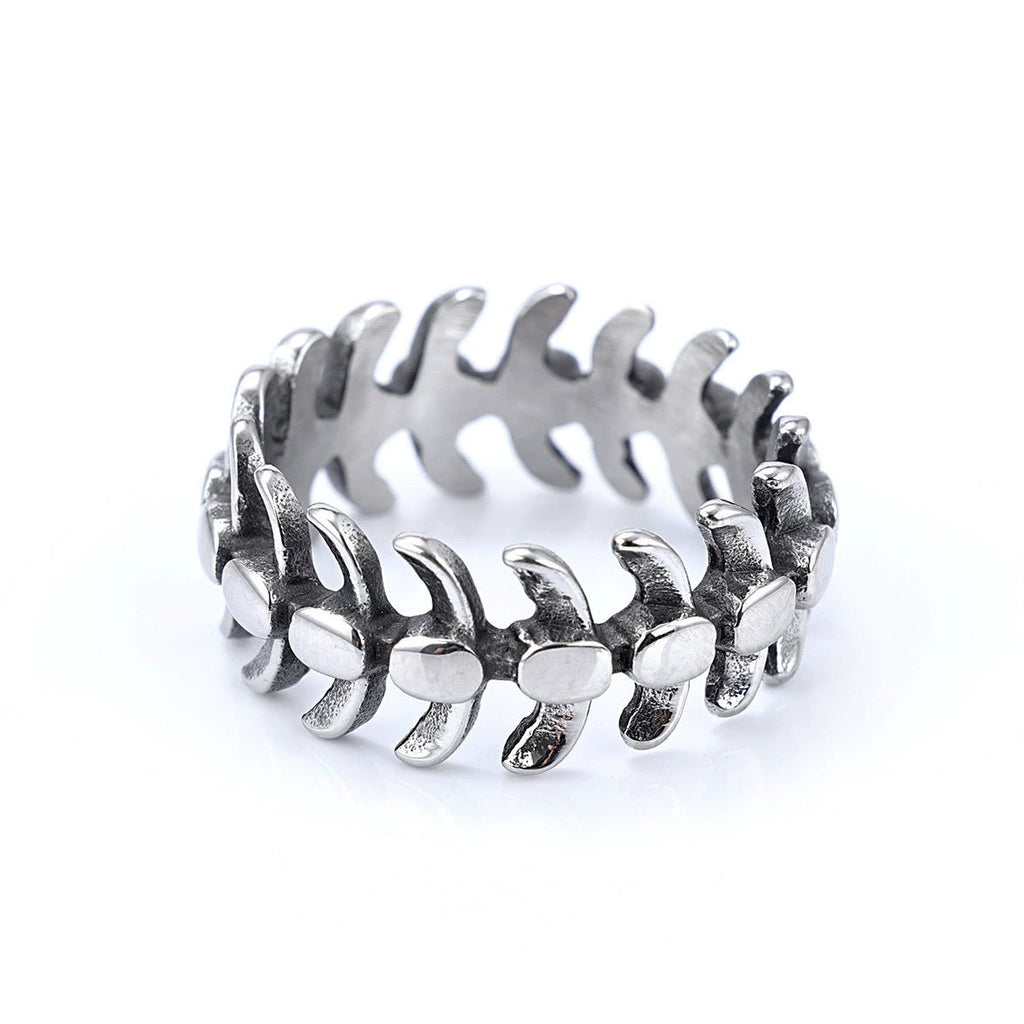 Dragon Bone Ridge Ring | Titanium Steel Retro Hip Hop Band for Unisex -VEX