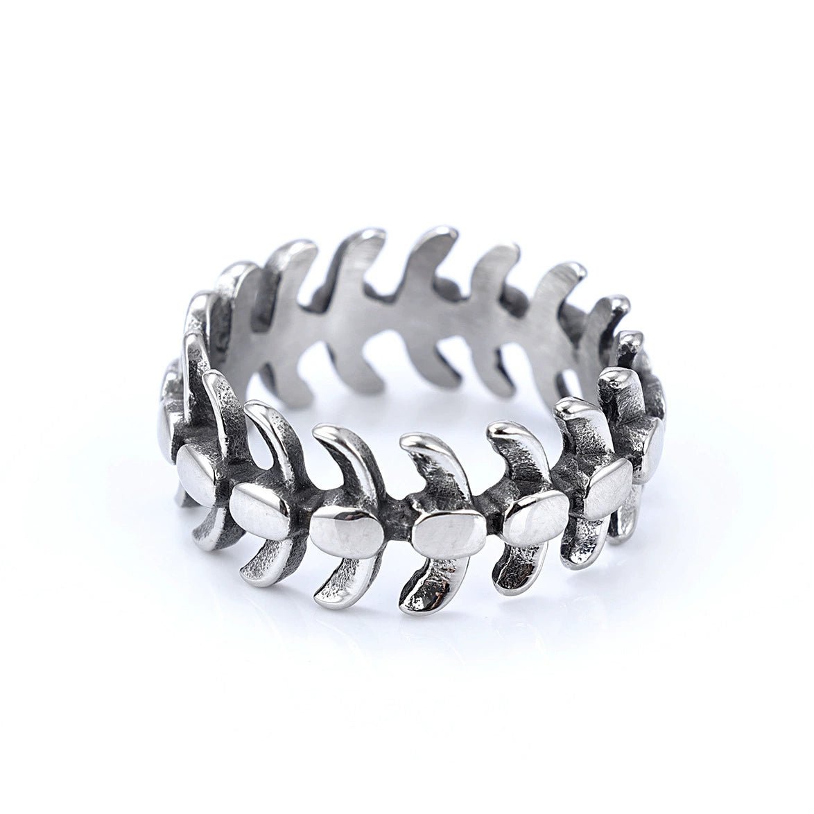 Dragon Bone Ridge Ring | Titanium Steel Retro Hip Hop Band for Unisex -VEX