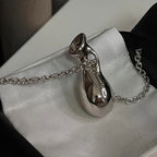 Aquarius Pitcher Necklace | Minimalist Water Jug Pendant in Plated Metal